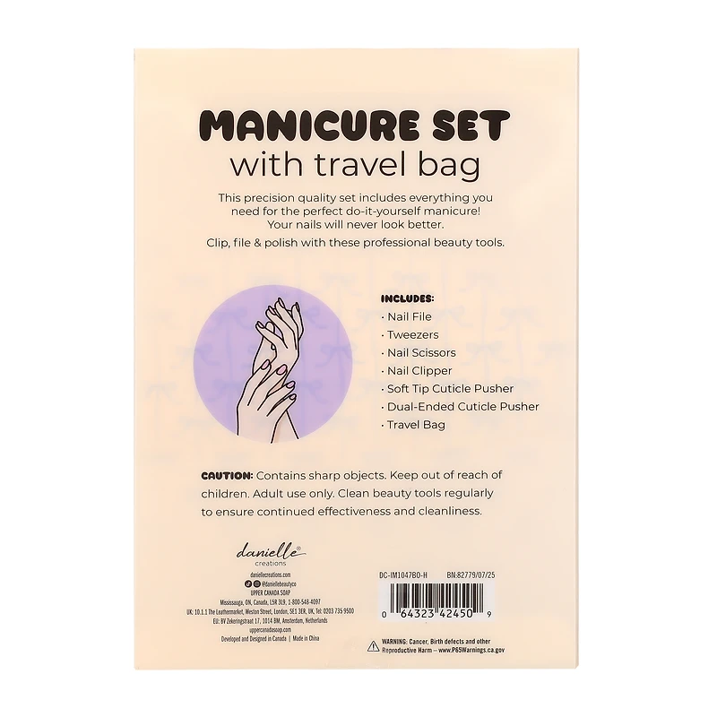 Danielle Creations® Manicure Set With Travel Bag