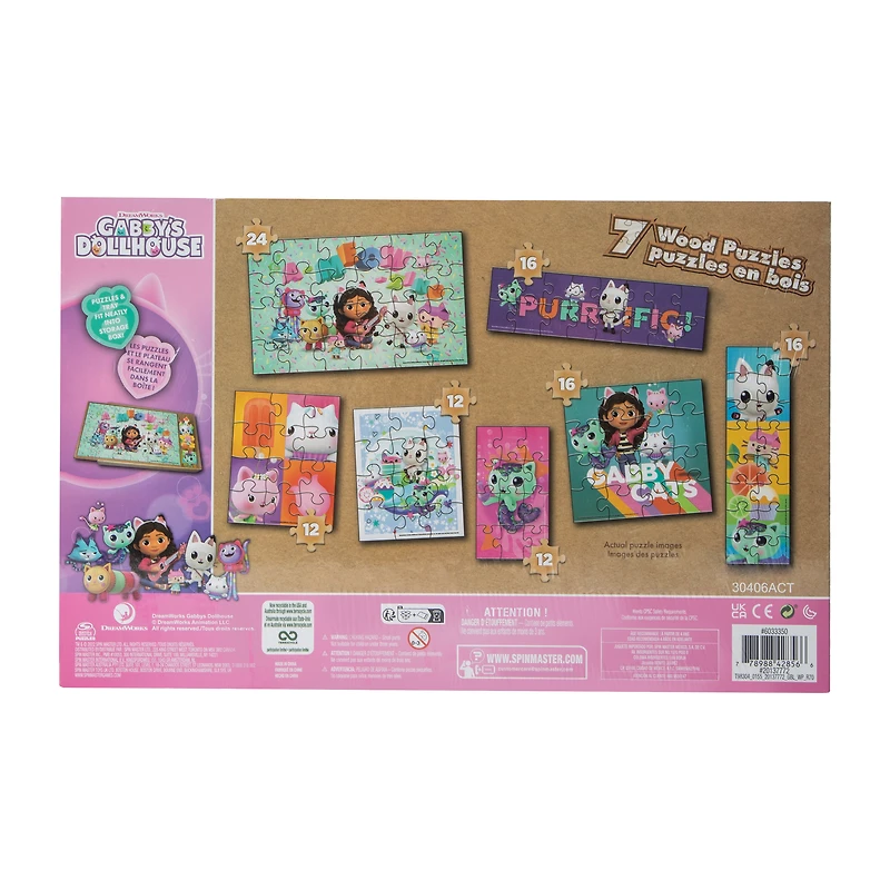 DreamWorks Gabby's Dollhouse Wood Puzzles 7-Count