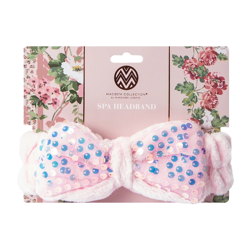 Macbeth Collection By Margaret Josephs® Pink Sequin Spa Headband