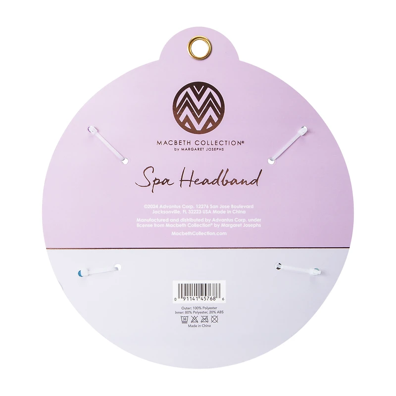 Macbeth Collection® By Margret Josephs Tie Dye Purple Spa Headband