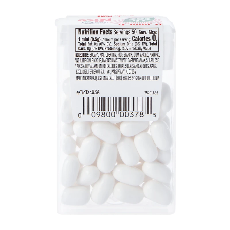 Tic Tac® Naughty Or Nice Candy Cane Flavored Mints 0.8oz