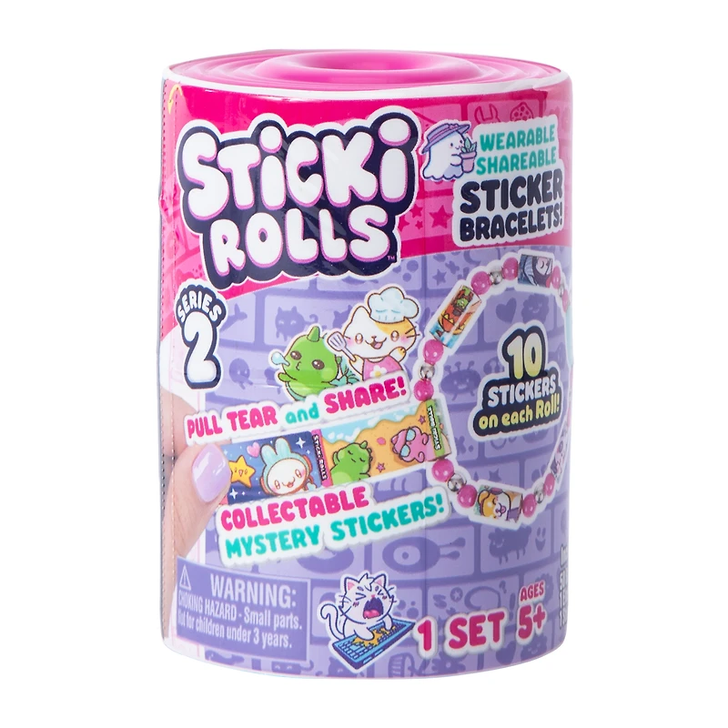 Sticki Rolls Mystery Wearable Sticker Bracelet Capsule Set (Styles May Vary)
