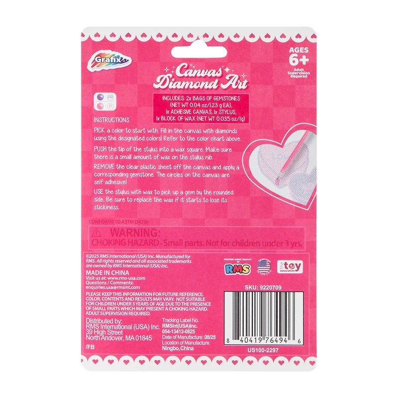 Valentine's Canvas Diamond Art Set