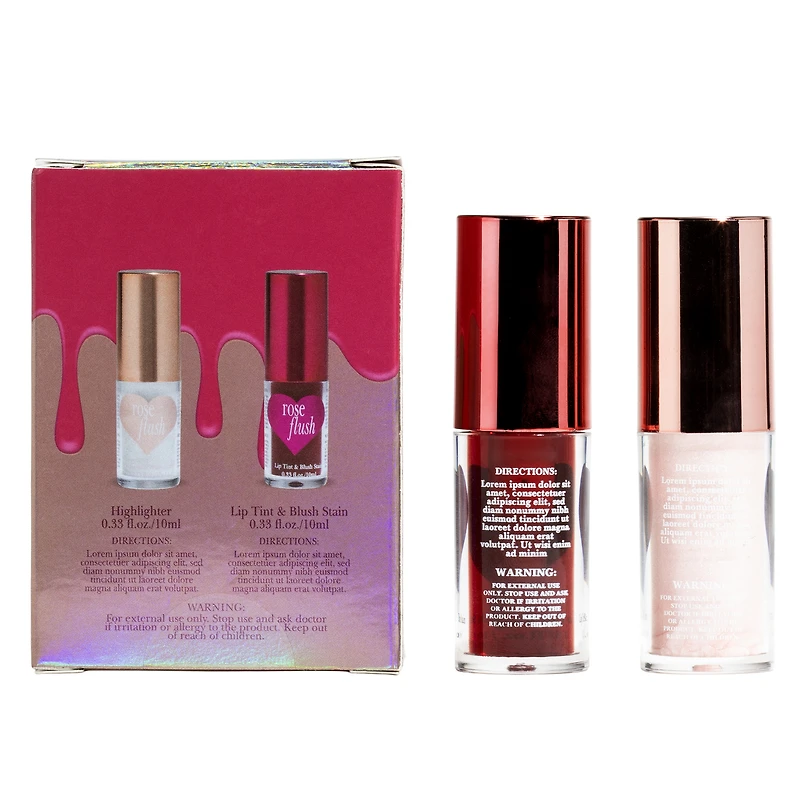 Amora Berry Glazed Duo Blush/Lip Tint & Highlight Set