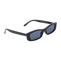 Juniors Black Rectangle Sunglasses