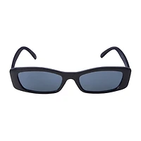 Juniors Black Rectangle Sunglasses
