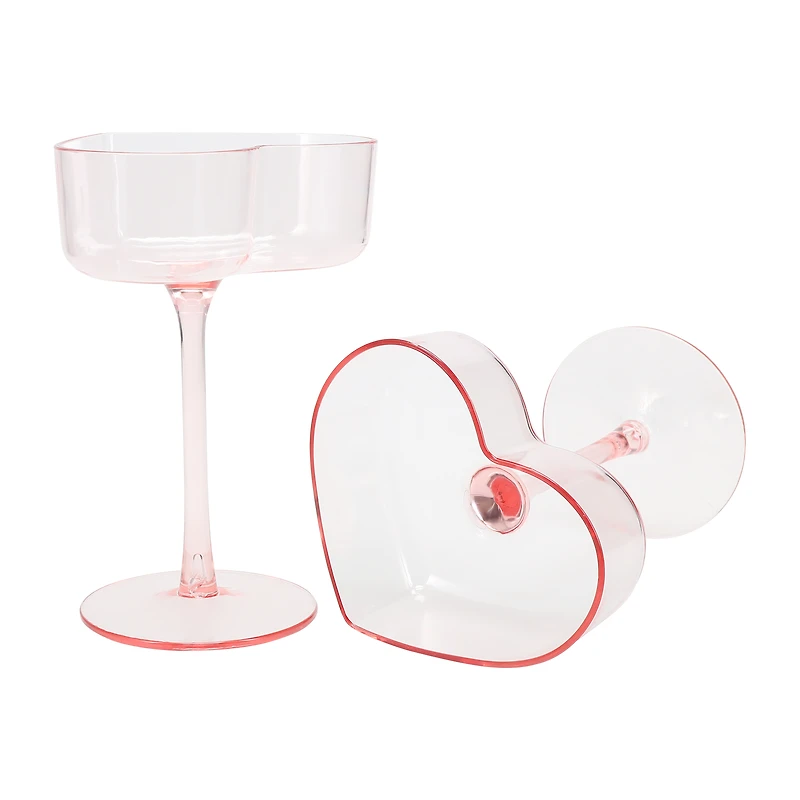 Plastic Heart Cup 2-Pack