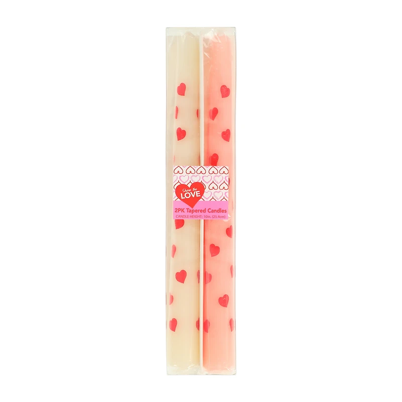 Valentine's Tapered Candles 2-Pack