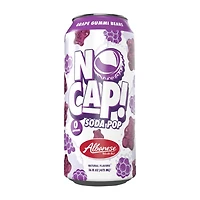 No Cap! Grape Gummi Bears Soda Pop 16oz