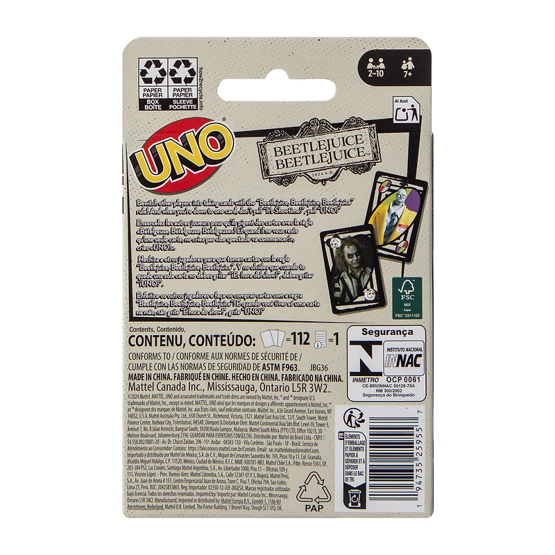 Uno® Beetlejuice Beetlejuice™ Card Game