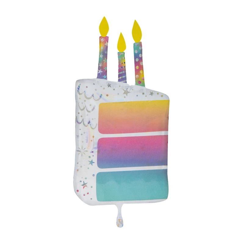 INFLATED Anagram® Supershape® Cake Slice Decorative Balloon 28in