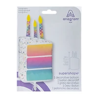 INFLATED Anagram® Supershape® Cake Slice Decorative Balloon 28in