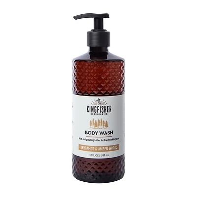 Kingfisher Grooming Co. Bergamot & Amber Woods Body Wash 18oz