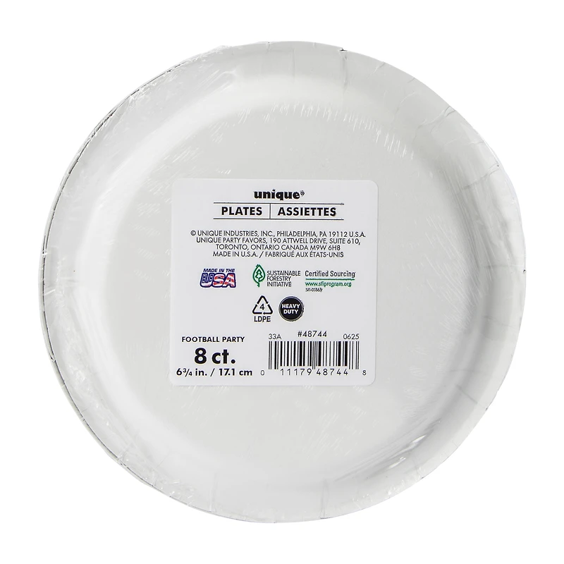 Football Printed Party Plates