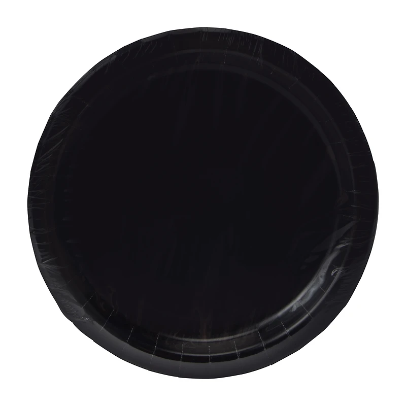 Black Solid Paper Plates