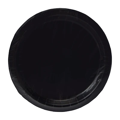 Black Solid Paper Plates