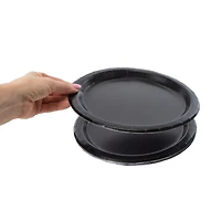 Black Solid Paper Plates