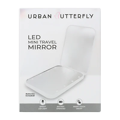 Urban Butterfly LED Mini Travel Mirror