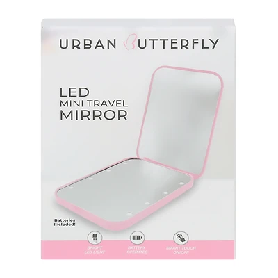 Urban Butterfly LED Mini Travel Mirror