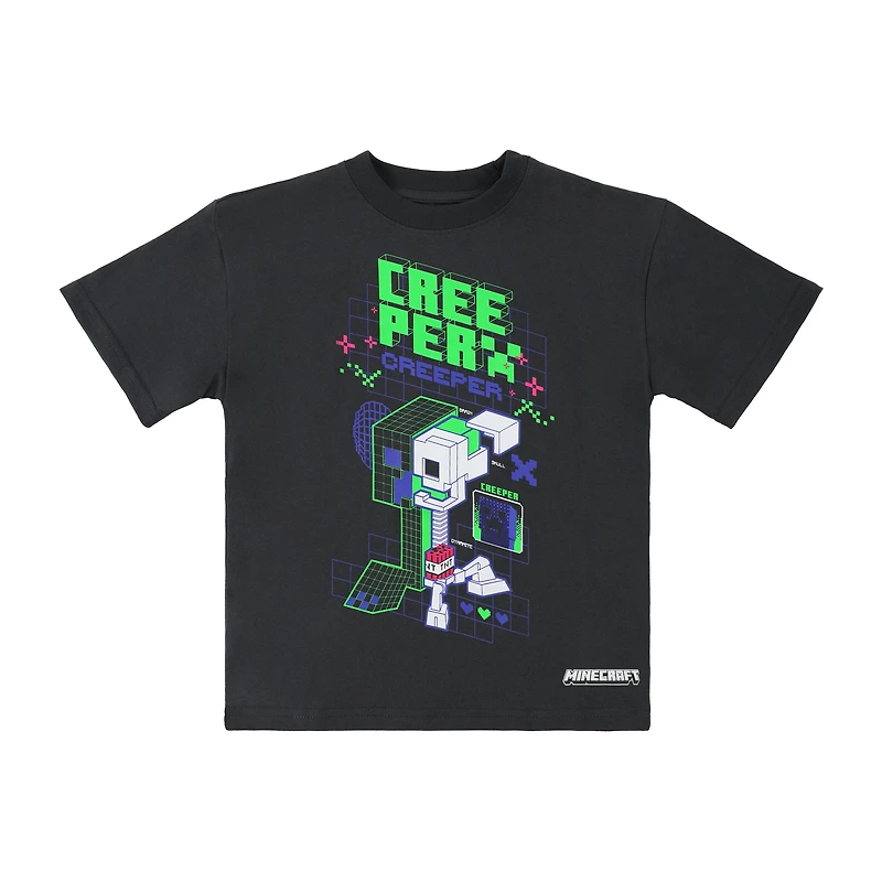 Kids Minecraft Creeper Graphic Tee