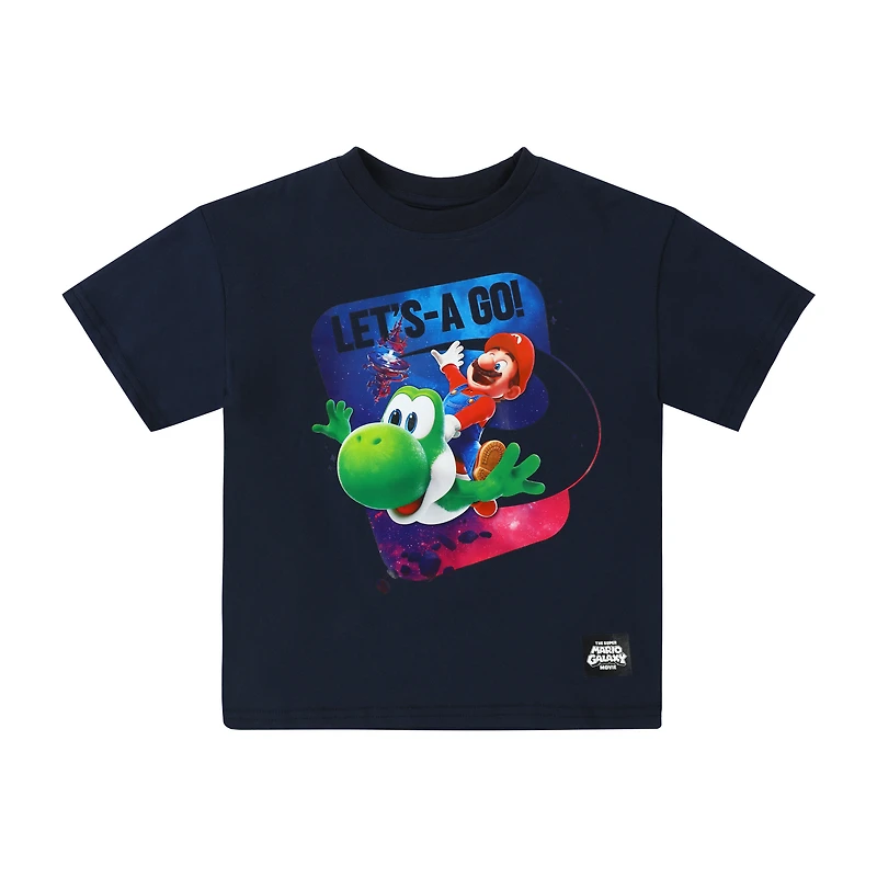 Kids The Super Mario Galaxy Movie Let's-A Go! Graphic Tee