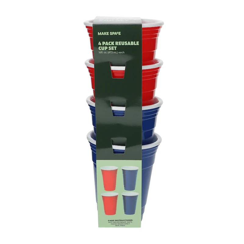 Reusable Cup Set 4-Pack