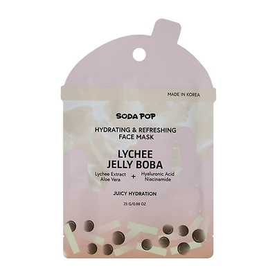 Soda Pop Lychee Jelly Boba Hydrating Face Mask