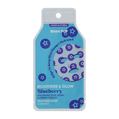 Soda Pop Blueberry Moisturize & Glow Face Sheet Mask
