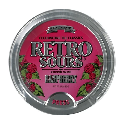 Retro Sours® Rasberry Candy Tin 2.1oz