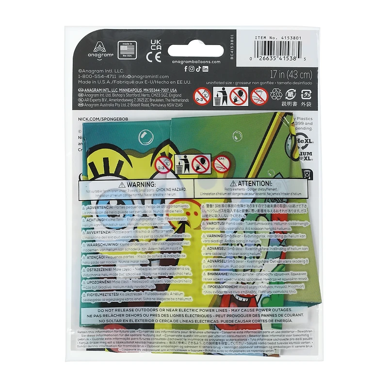 INFLATED Spongebob Squarepants™ Standard Decorative Balloon