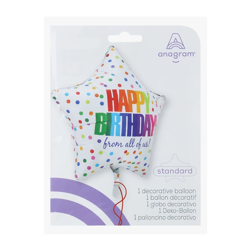 INFLATED Anagram® Happy Birthday Standard Decorative Balloon