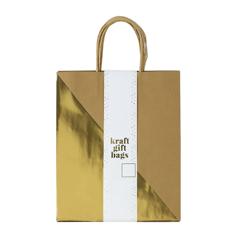 Kraft Gift Bag 5-Count