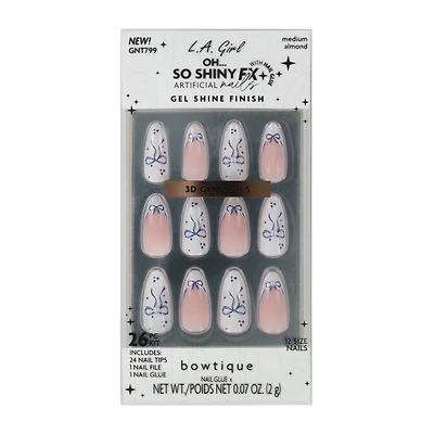 L.A. Girl Oh… So Shiny Bowtique Artificial Nails 26-Pack