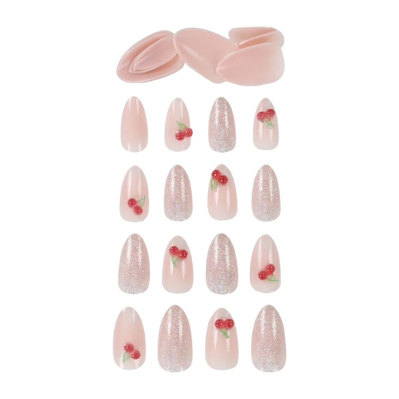 L.A. Girl Oh… So Shiny Pretty Cherry Artificial Nails 26-Pack