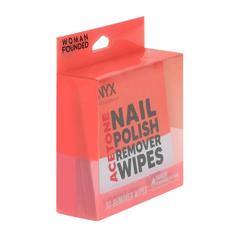 Onyx Professional® Acetone Nail Polish Remover Wipes 10-Pack