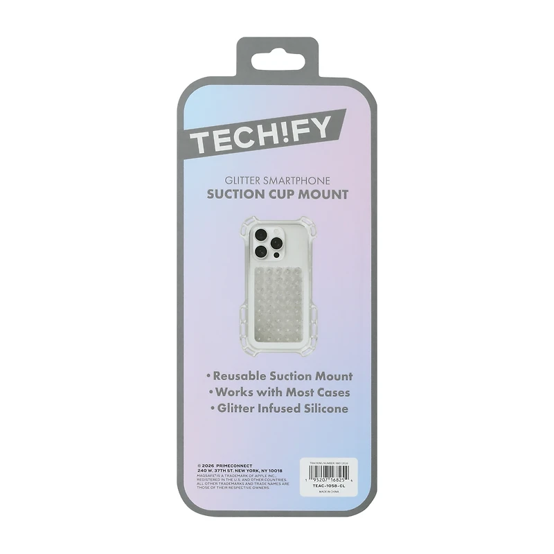 Tech!fy Glitter Smartphone Suction Cup Mount