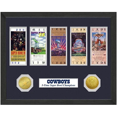 Dallas Cowboys Super Bowl Replica Ticket Collection Wall Frame