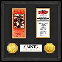 New Orleans Saints Super Bowl Ticket Collection Wall Frame