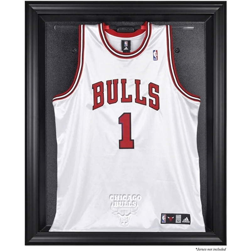 Chicago Bulls Black Framed Team Logo Jersey Display Case
