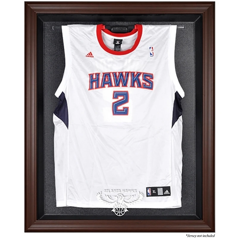 Atlanta Hawks Brown Framed Hardwood Classics Logo 2007 - 2015 Jersey Display Case