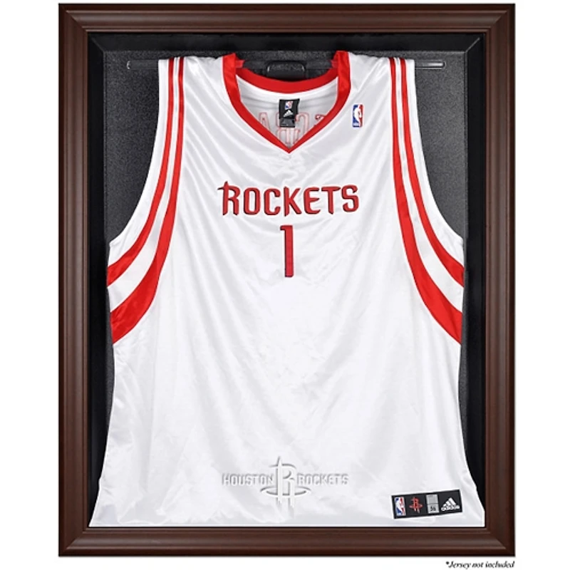 Houston Rockets Brown Framed Logo Jersey Display Case