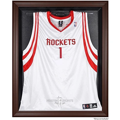 Houston Rockets Brown Framed Logo Jersey Display Case