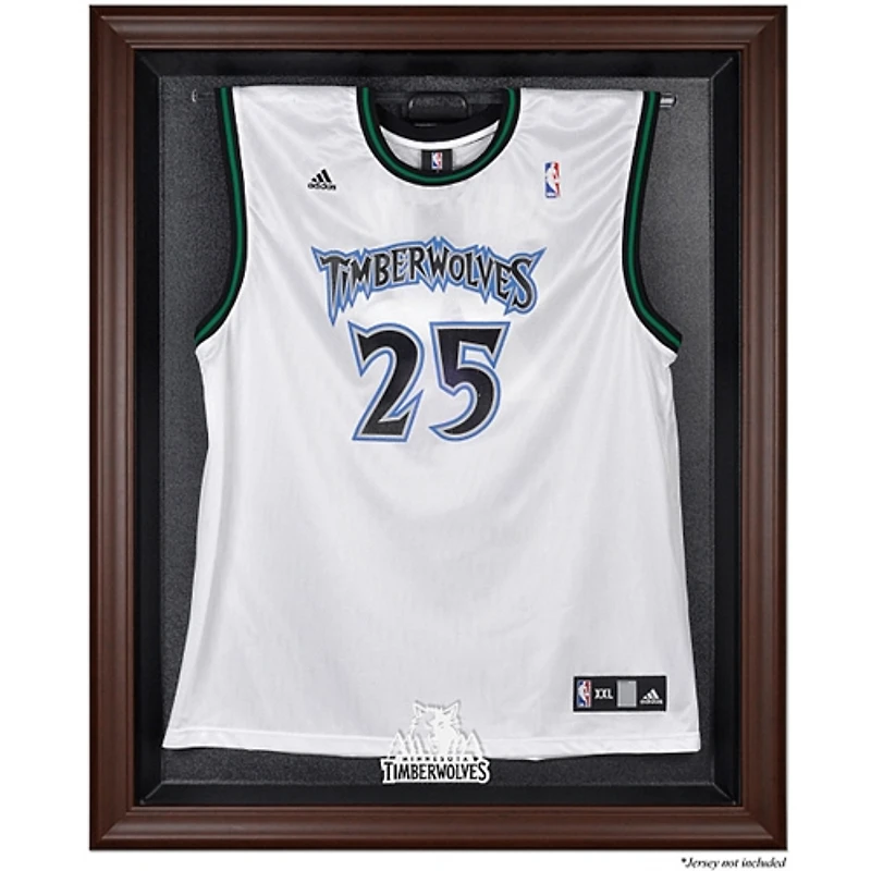 Minnesota Timberwolves (2008-2017) Brown Framed Jersey Display Case
