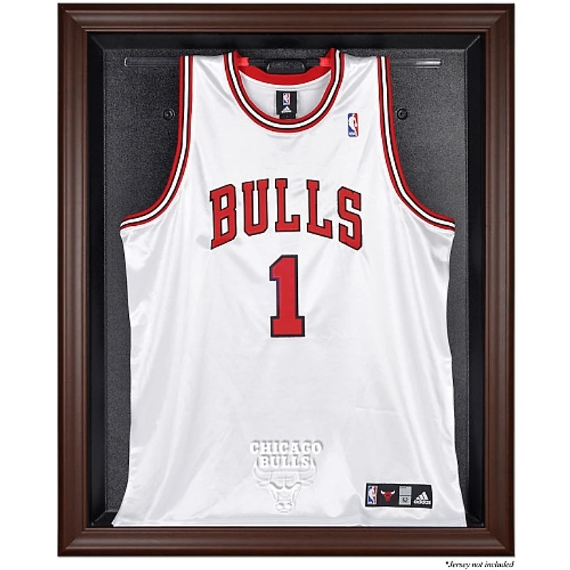 Chicago Bulls Brown Framed Logo Jersey Display Case