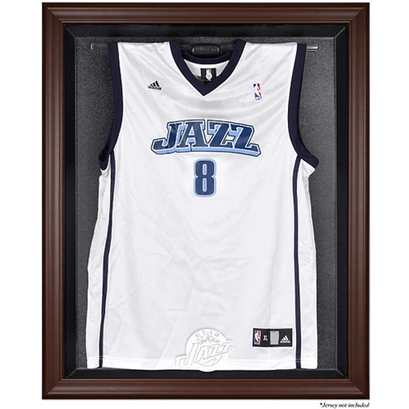 Utah Jazz Brown Framed Hardwood Classics 2004 - 2016 Team Logo Jersey Display Case
