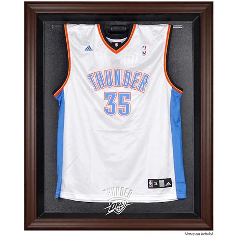 Oklahoma City Thunder Brown Framed Logo Jersey Display Case