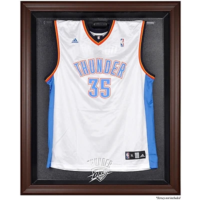 Oklahoma City Thunder Brown Framed Logo Jersey Display Case