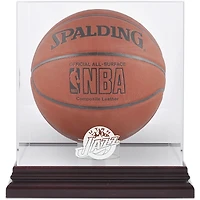 Utah Jazz Mahogany Hardwood Classics 2004 - 2016 Team Logo Basketball Display Case with Mirrored Back