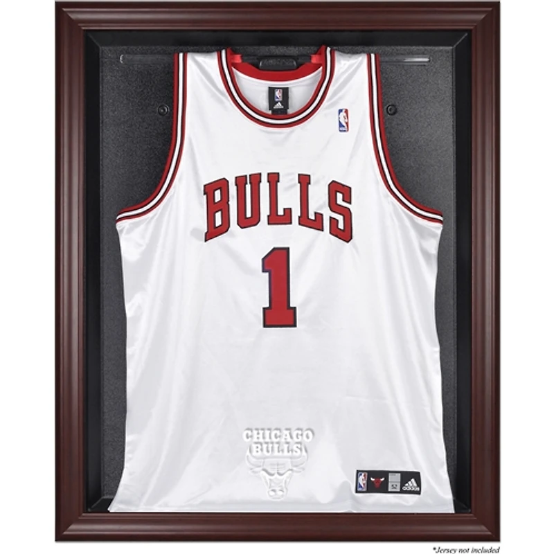 Chicago Bulls Mahogany Framed Team Logo Jersey Display Case