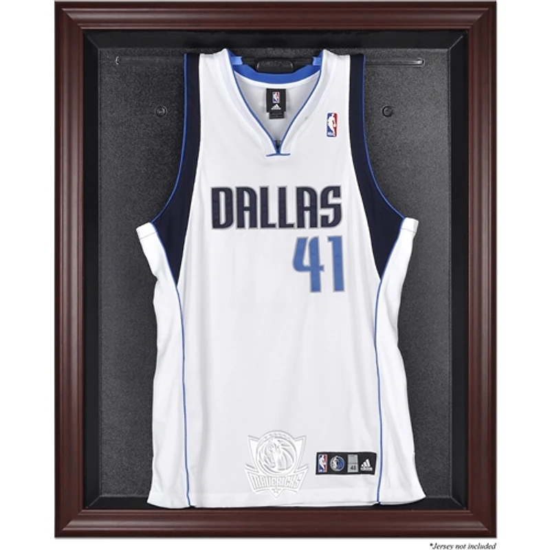 Dallas Mavericks Mahogany Framed Team Logo Jersey Display Case